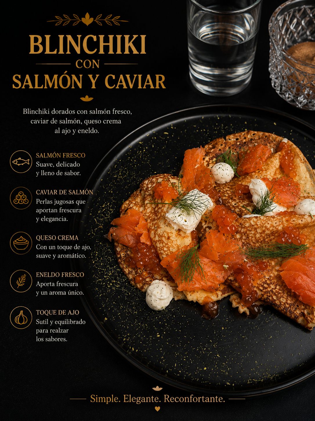 Blinchiki con salmón