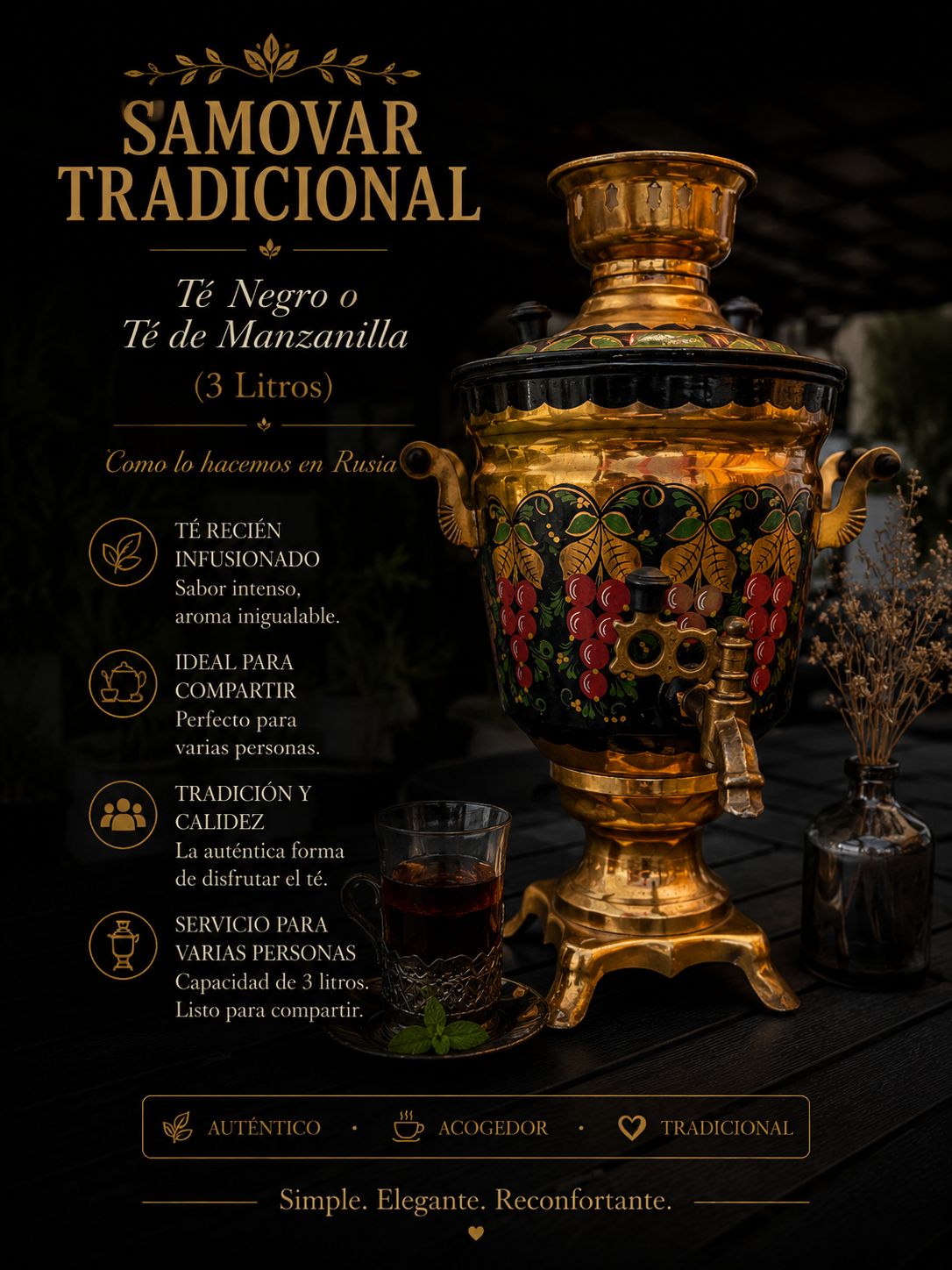 Samovar Tradicional 3 Litros